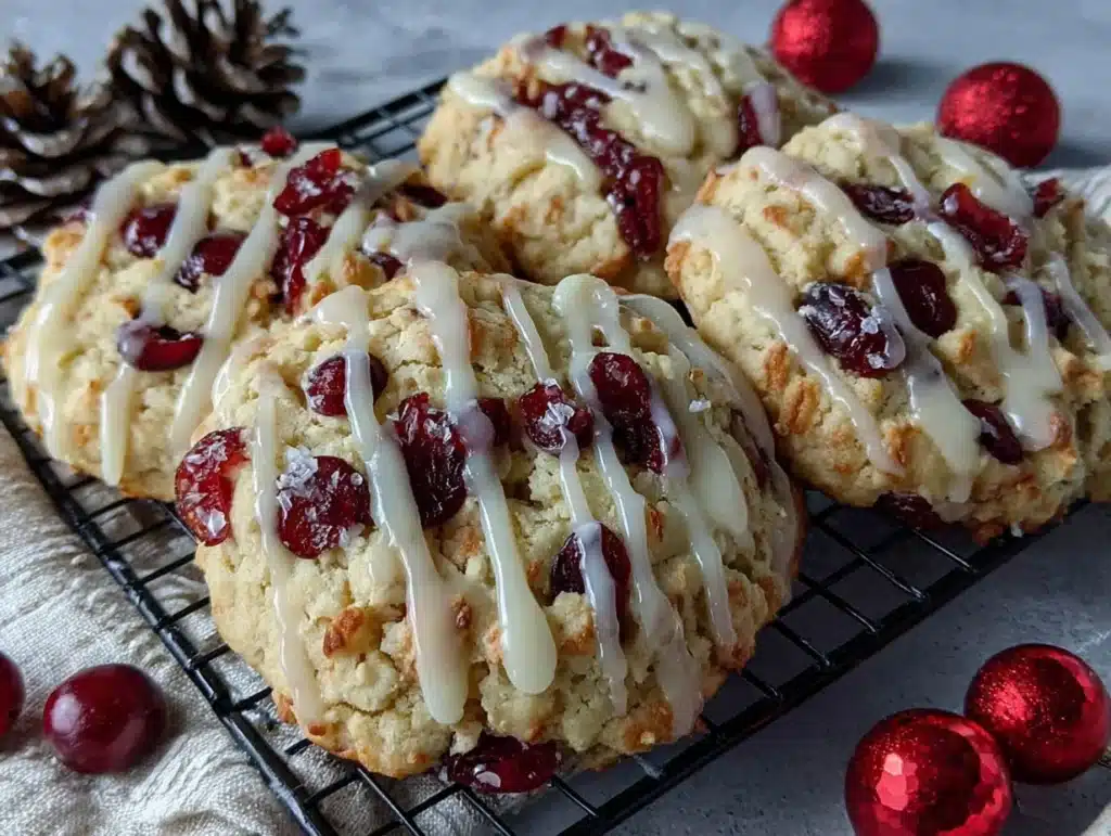 cranberry orange cookies - featured image