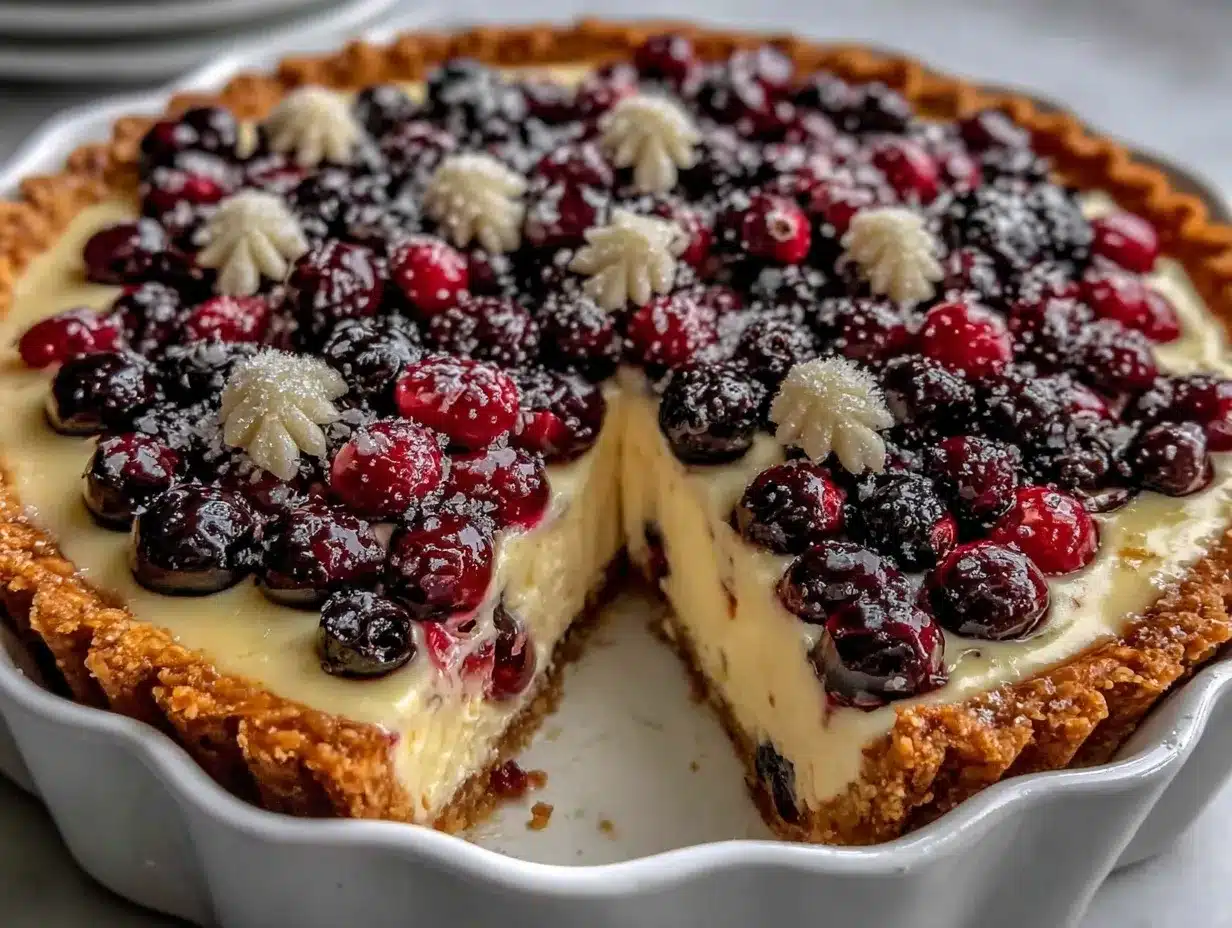 cranberry orange custard pie preparation steps