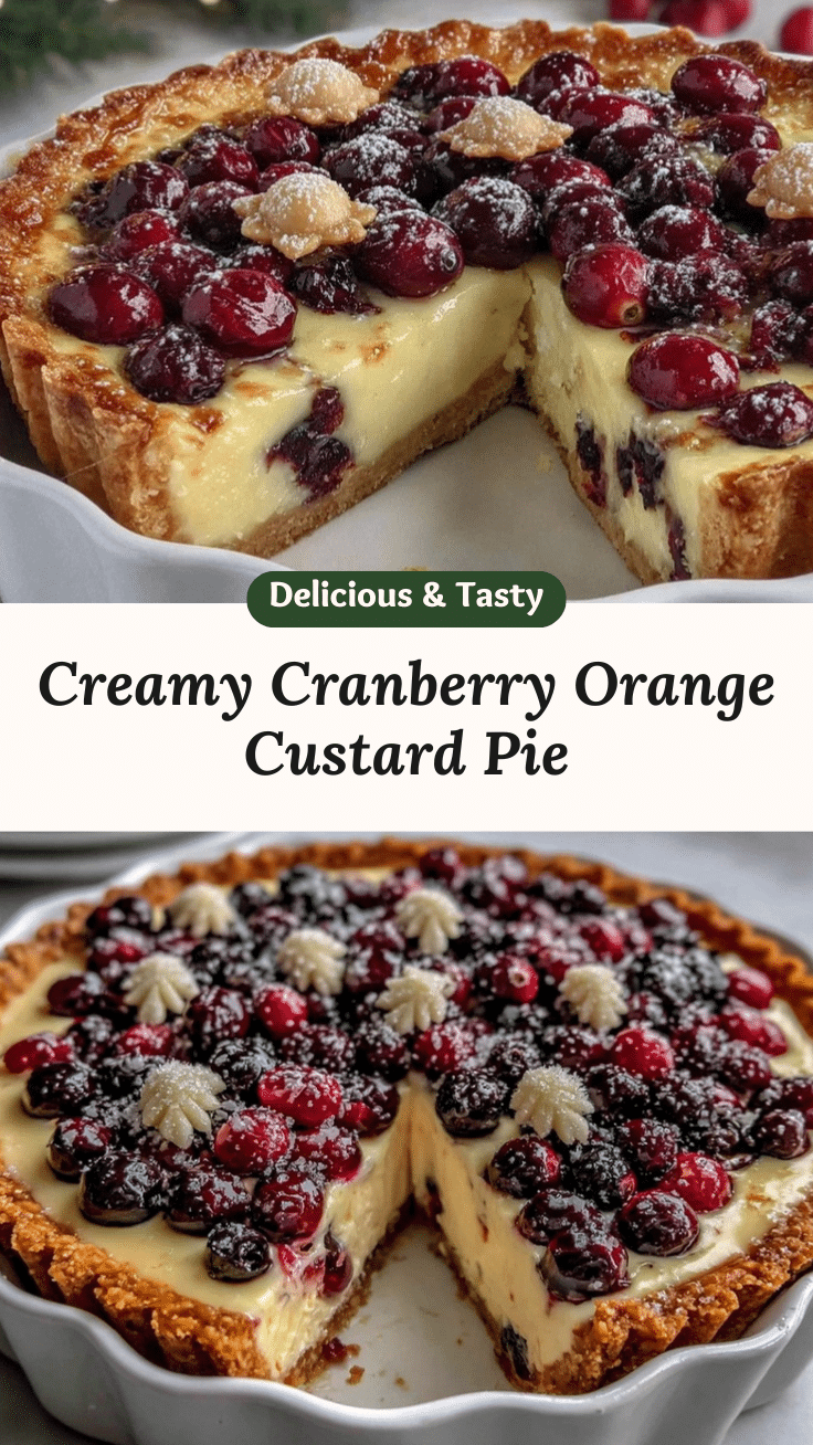 cranberry orange custard pie recipe