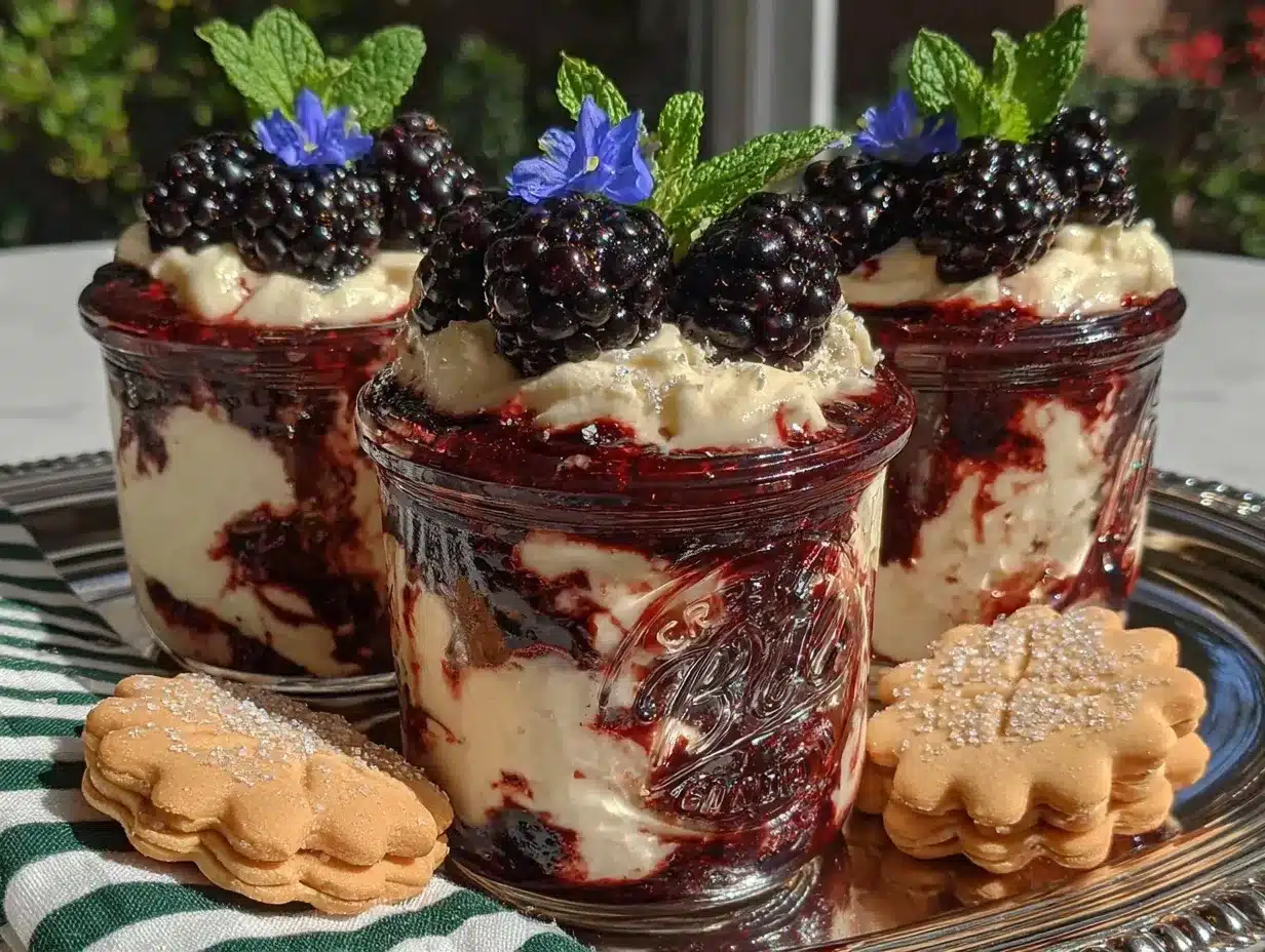 Creamy Blackberry Fool preparation steps