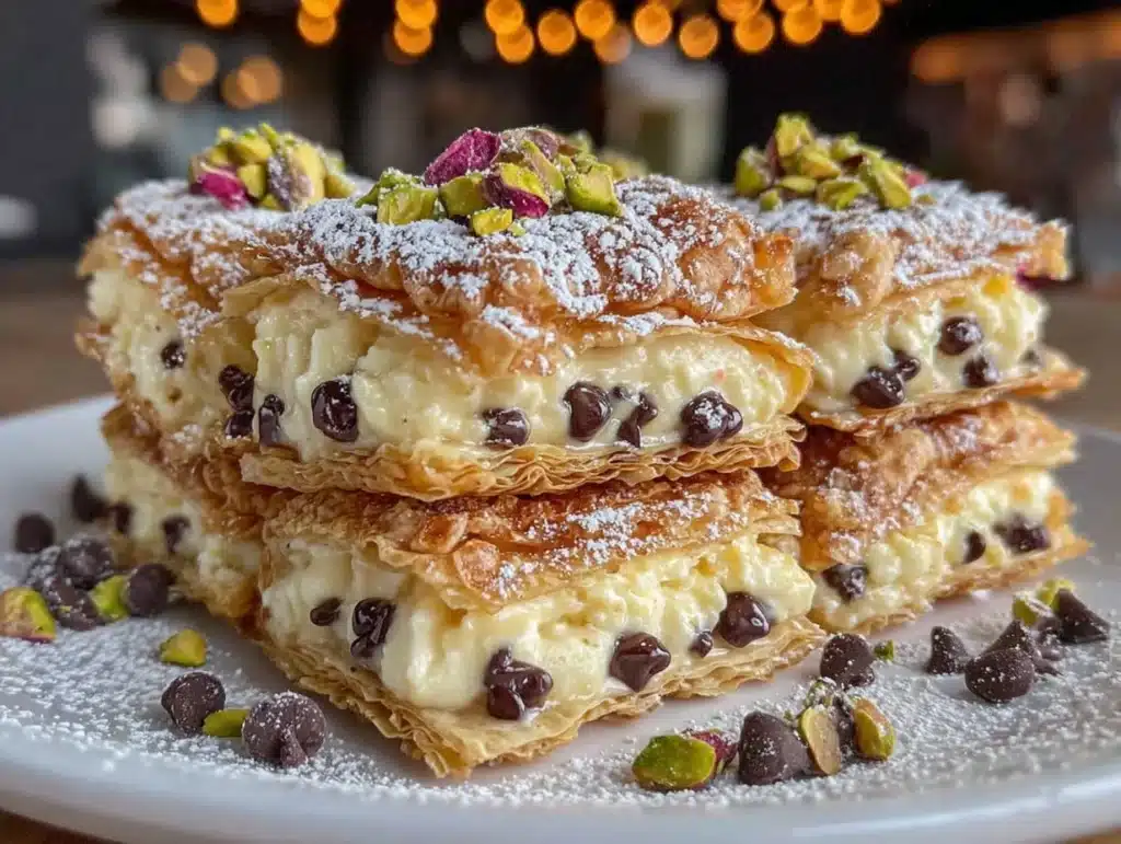 creamy cannoli squares - featured image