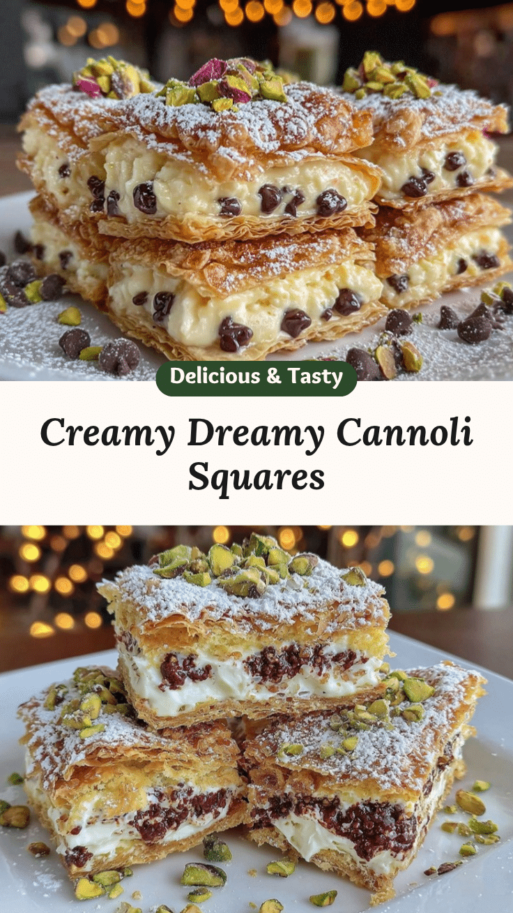 creamy cannoli squares recipe