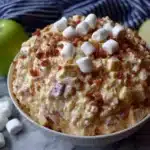 creamy caramel apple salad - featured image
