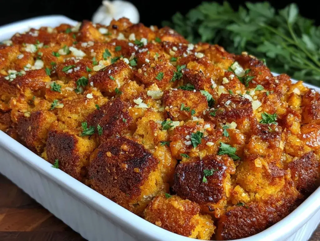 creamy chicken and stuffing casserole - featured image