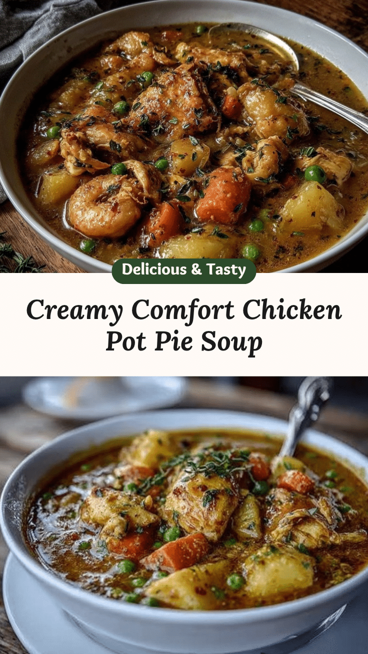 creamy chicken pot pie soup recipe