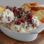 creamy cranberry cream cheese dip - featured image