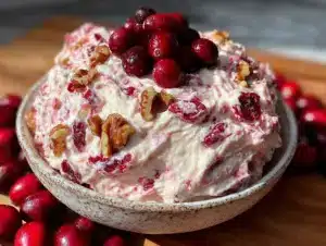 creamy cranberry fluff salad - featured image