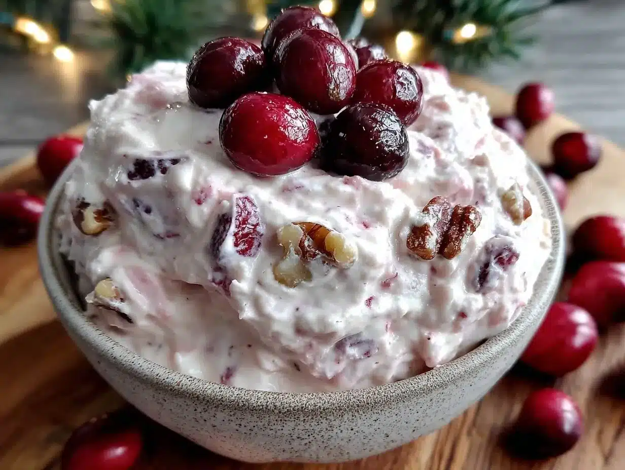 creamy cranberry fluff salad preparation steps