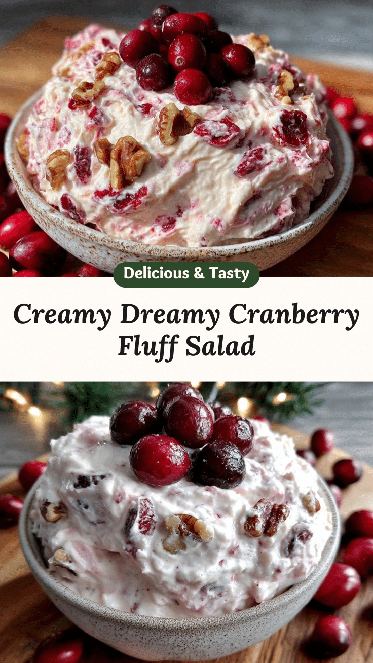 creamy cranberry fluff salad recipe
