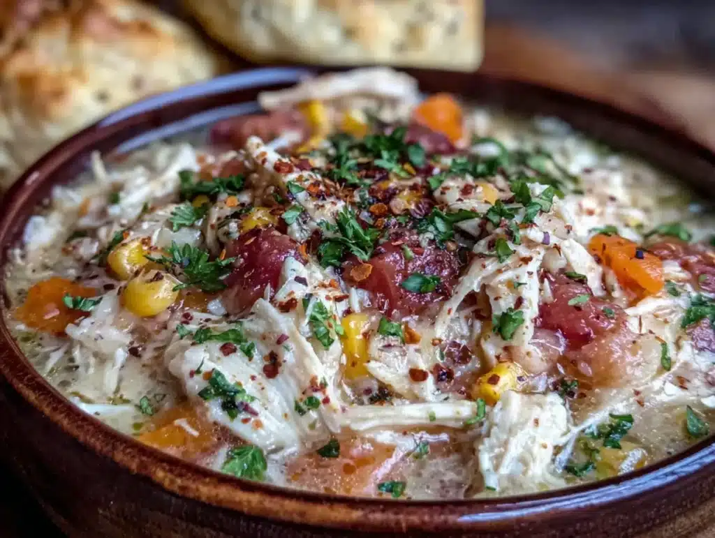 Creamy Crockpot Chicken Corn Chowder - featured image