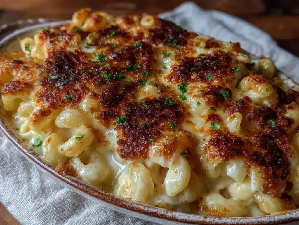 creamy mac and cheese - featured image