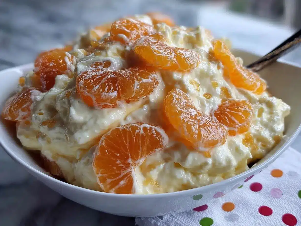 creamy orange fluff salad preparation steps