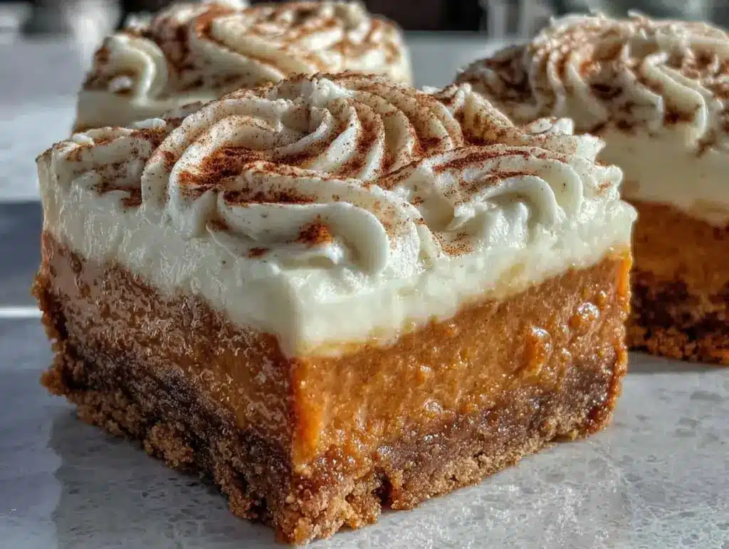 Creamy Pumpkin Delight Bars - featured image