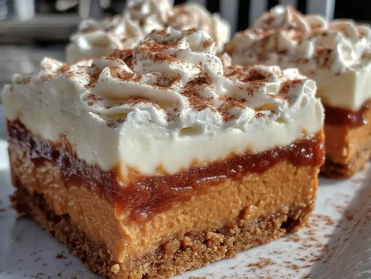 Creamy Pumpkin Delight Bars preparation steps