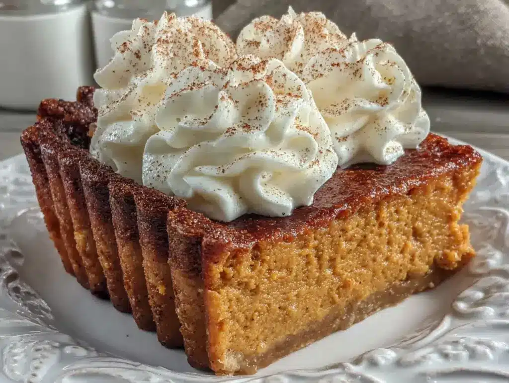 creamy pumpkin pie - featured image