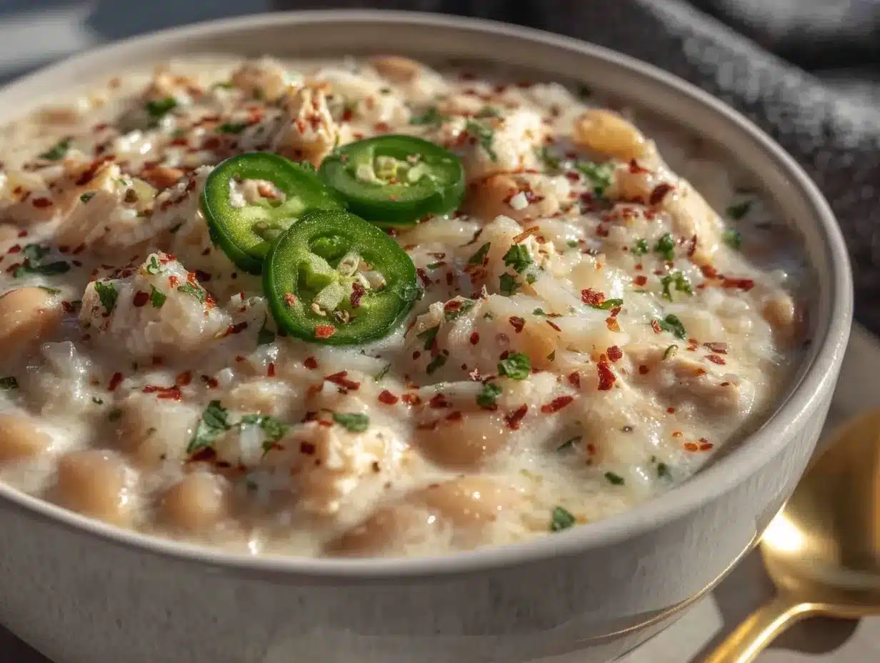 creamy white chicken chili preparation steps