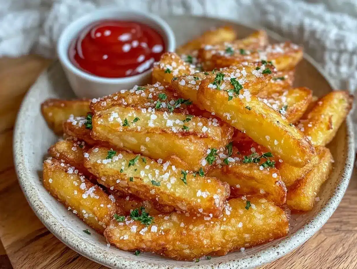 crispy air fryer French fries preparation steps