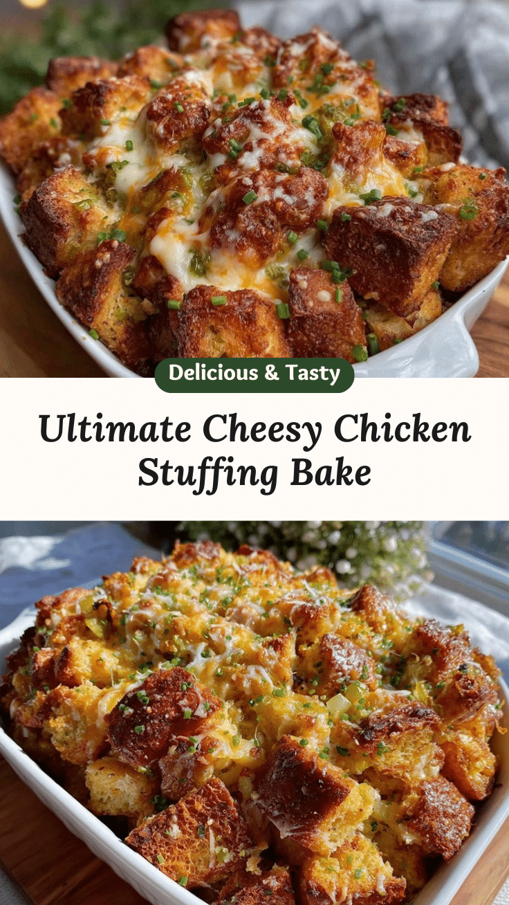 Crispy Cheesy Chicken and Stuffing Casserole recipe