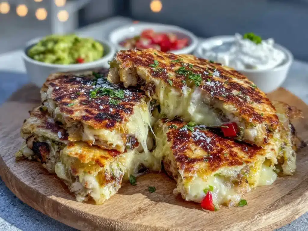 crispy chicken quesadilla - featured image