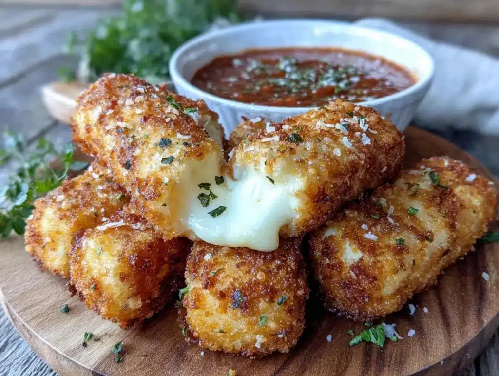 crispy mozzarella sticks - featured image