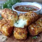 crispy mozzarella sticks - featured image