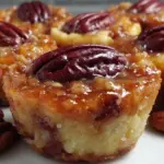 crispy pecan pie muffins - featured image
