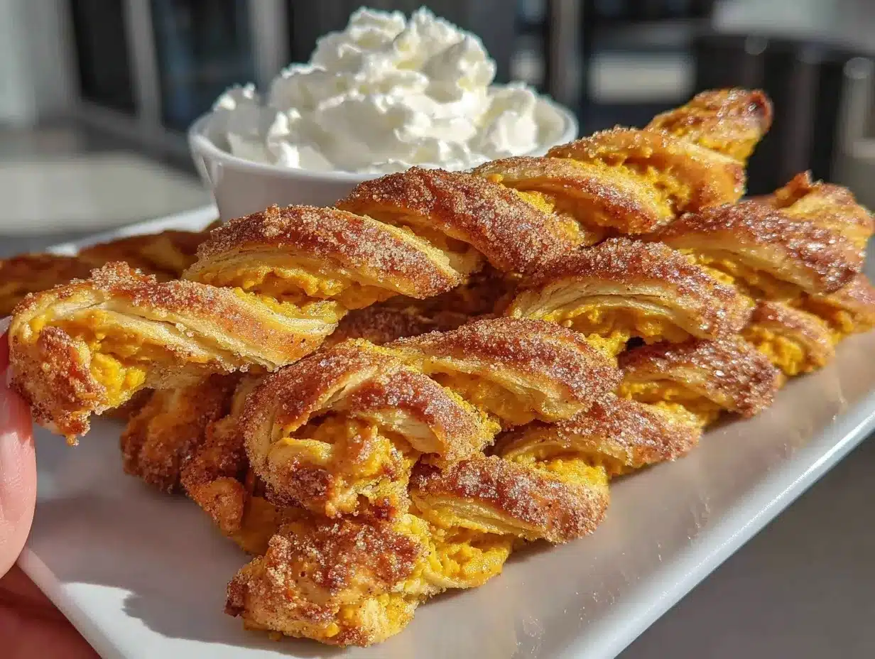 Crispy Pumpkin Pie Twists preparation steps