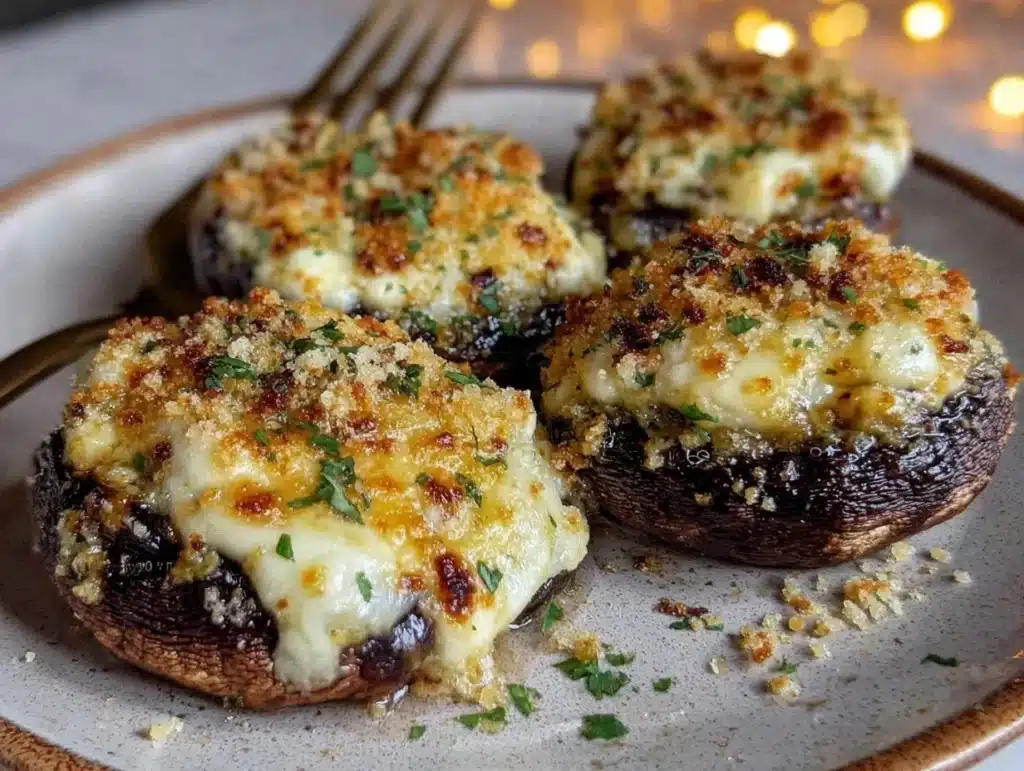 crispy stuffed mushrooms - featured image