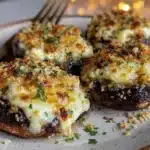crispy stuffed mushrooms - featured image