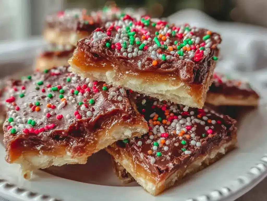 easy saltine toffee - featured image