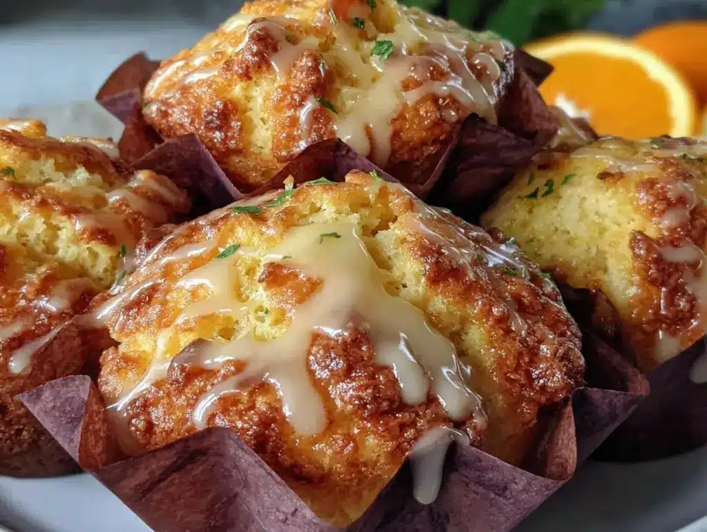 fluffy orange muffin - featured image