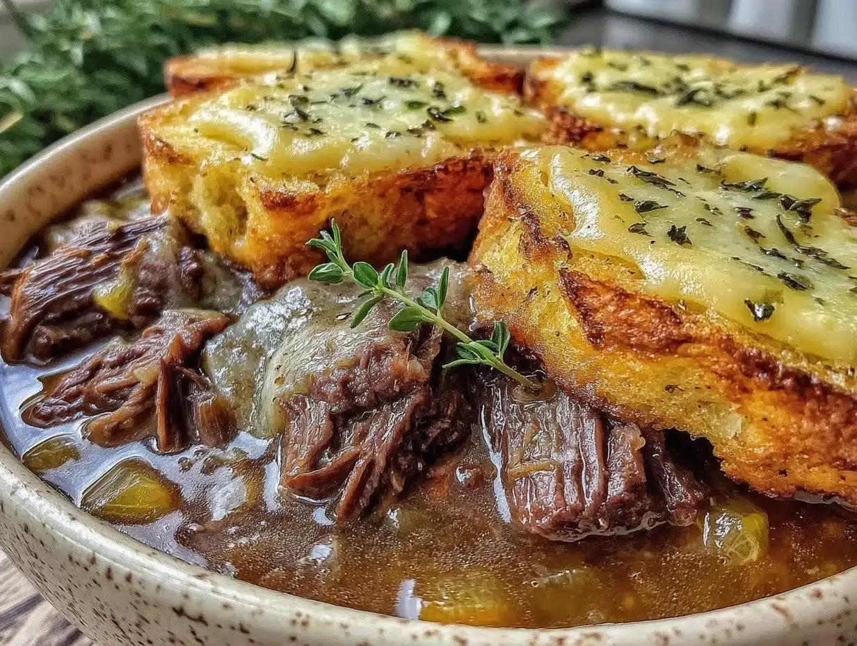 French Onion Short Rib Soup preparation steps