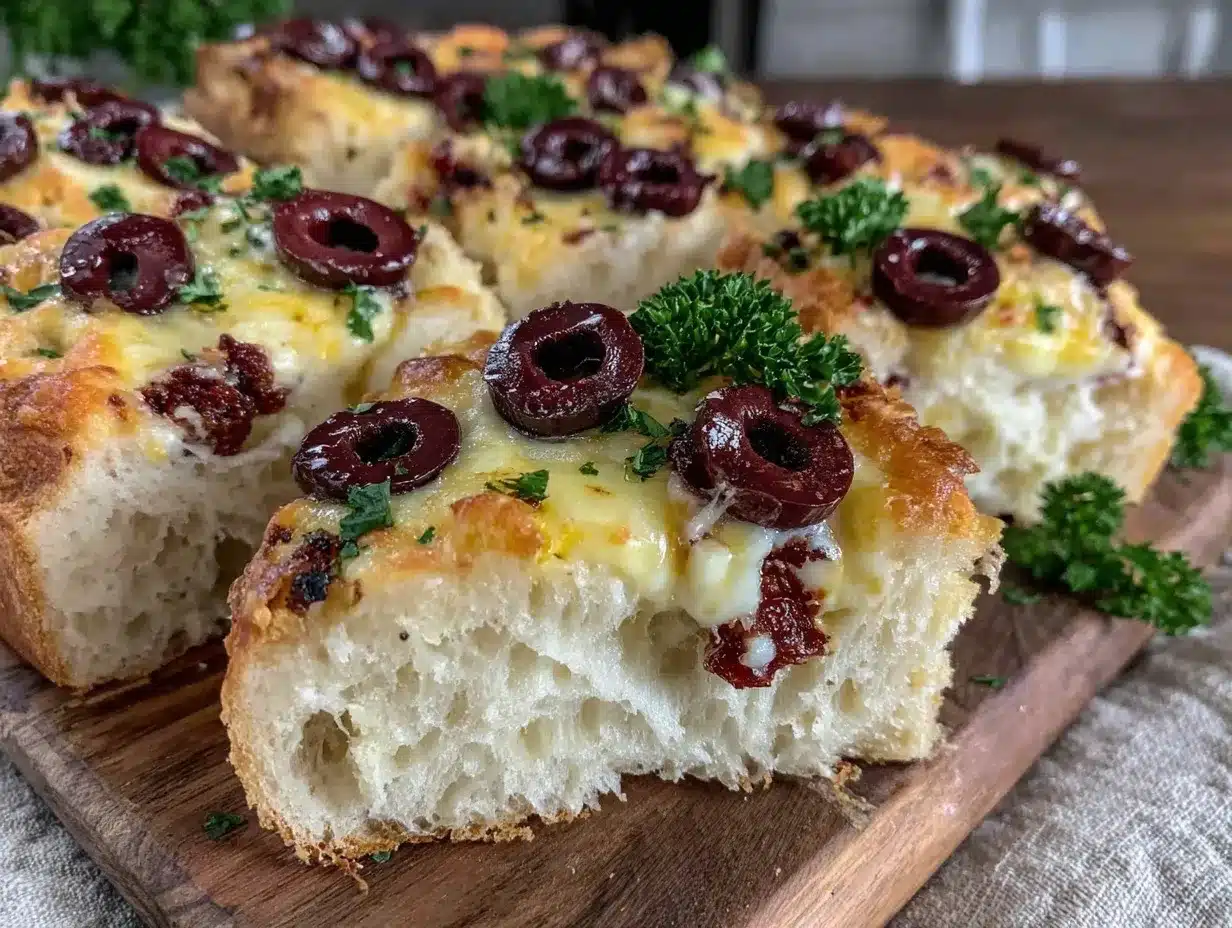 olive cheese bread preparation steps