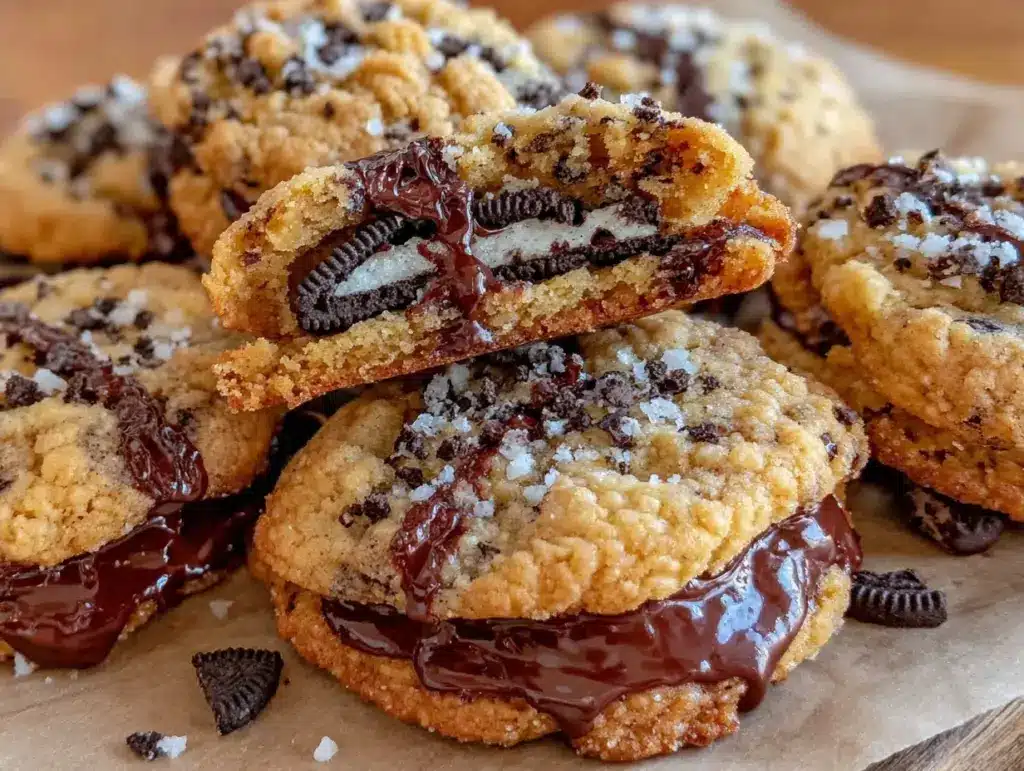 Peanut Butter Oreo Stuffed Cookies - featured image