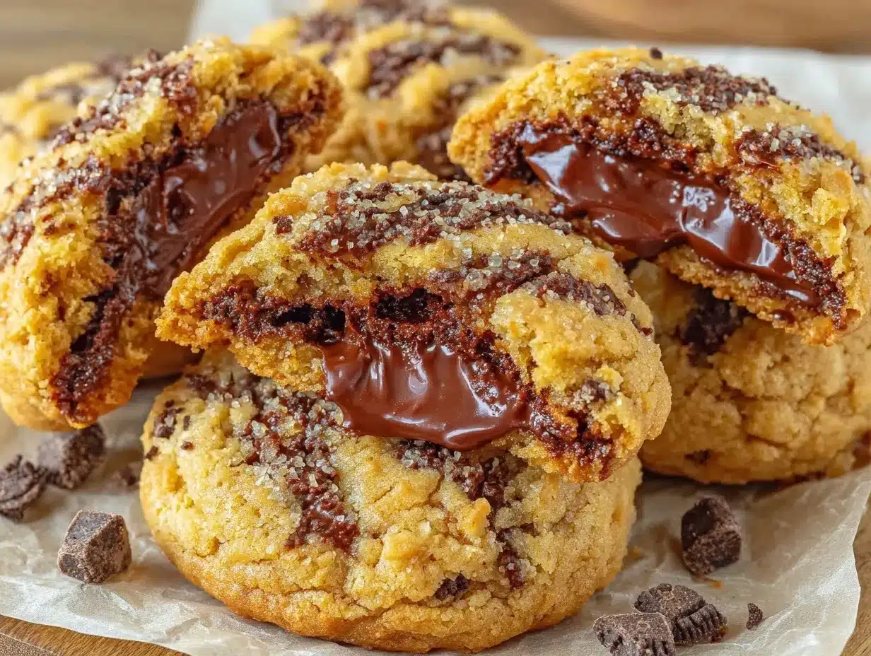Peanut Butter Oreo Stuffed Cookies preparation steps