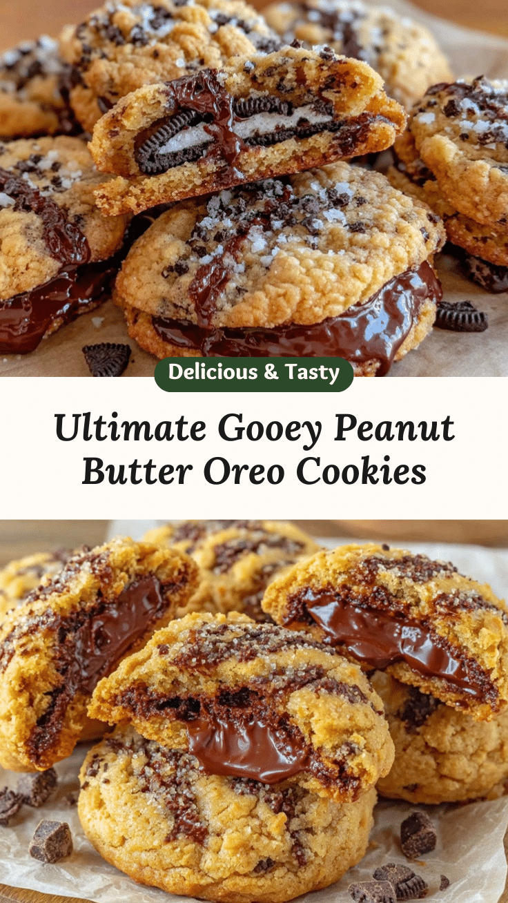 Peanut Butter Oreo Stuffed Cookies recipe