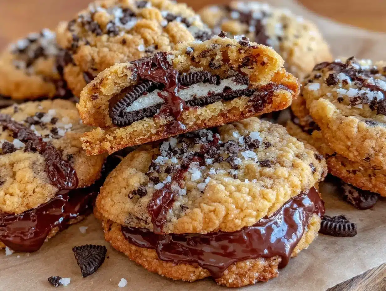 Peanut Butter Oreo Stuffed Cookies - featured image