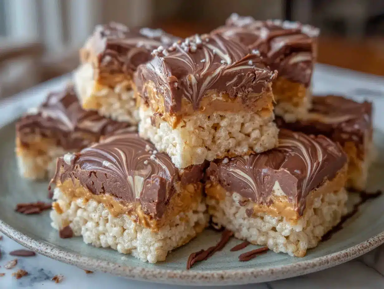 Peanut Butter Rice Krispie Treats preparation steps