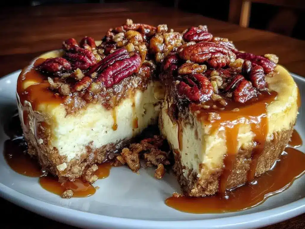 pecan pie cheesecake - featured image