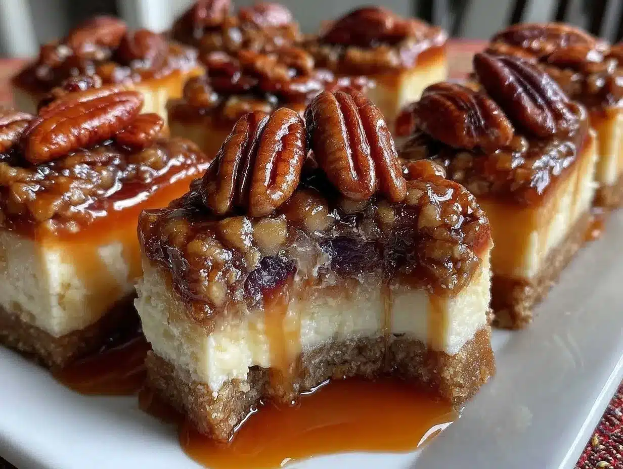 pecan pie cheesecake bars preparation steps