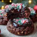 peppermint hot chocolate thumbprint cookies - featured image