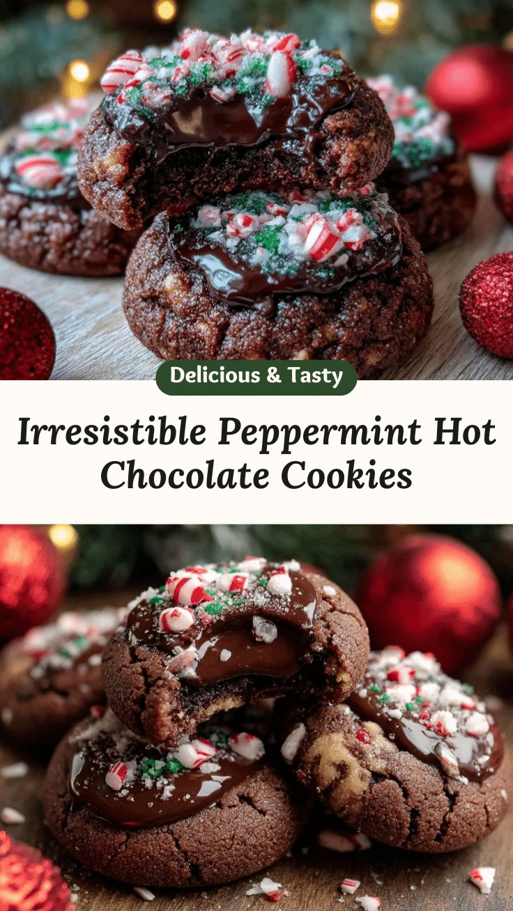 peppermint hot chocolate thumbprint cookies recipe