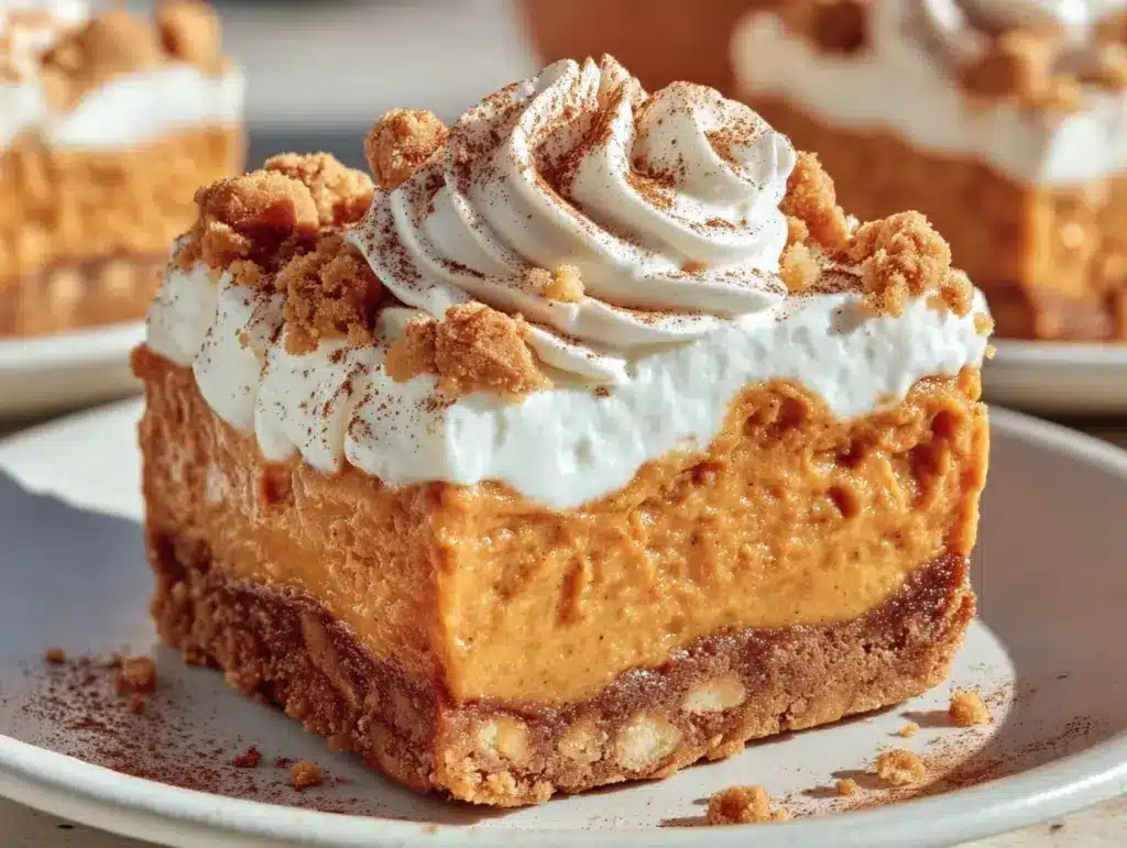 pumpkin cheesecake bars - featured image