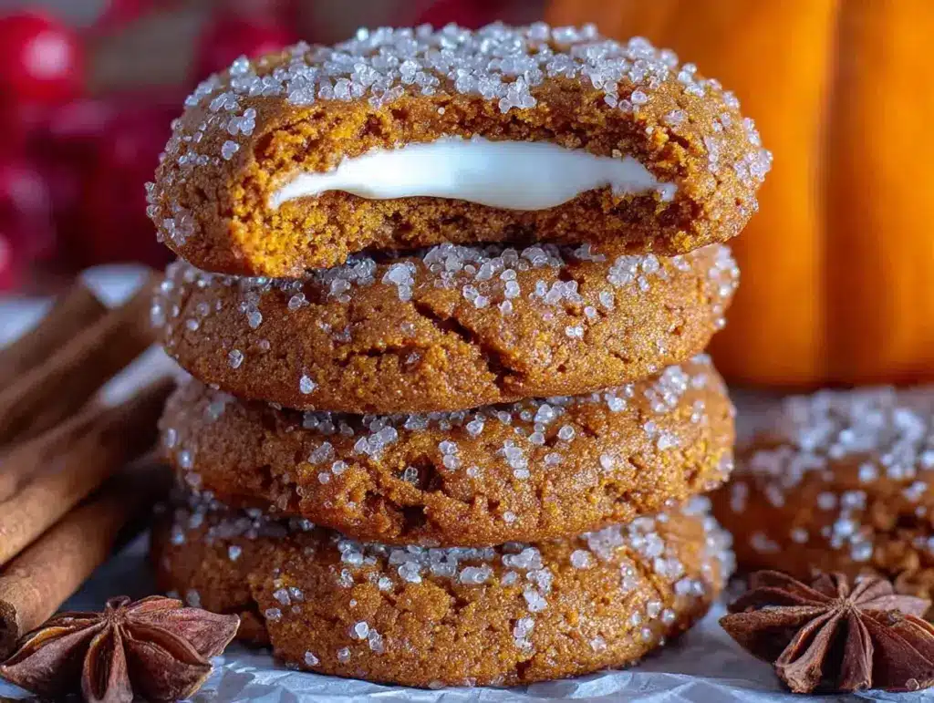 pumpkin cheesecake cookies - featured image