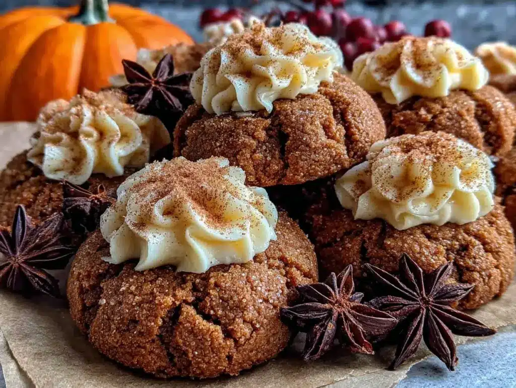 Pumpkin cheesecake thumbprint cookies - featured image
