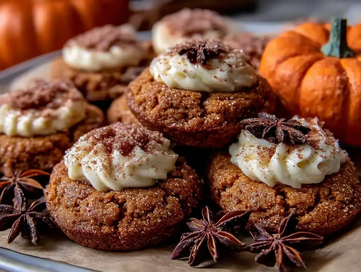 Pumpkin cheesecake thumbprint cookies preparation steps