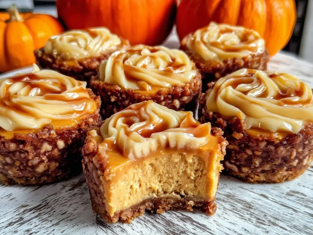 pumpkin spice cheesecake bites - featured image