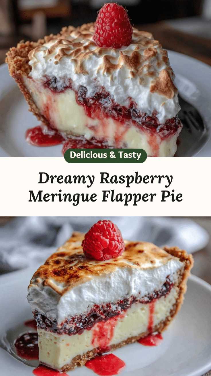 Raspberry Meringue Flapper Pie recipe