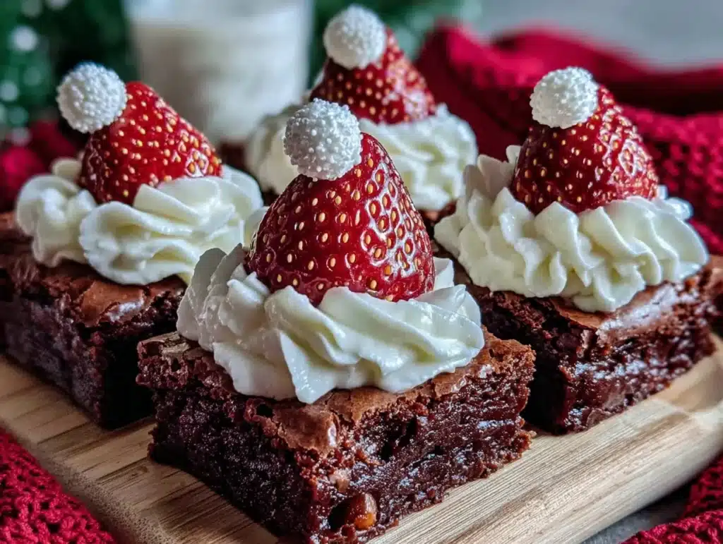 Santa Hat Brownies - featured image