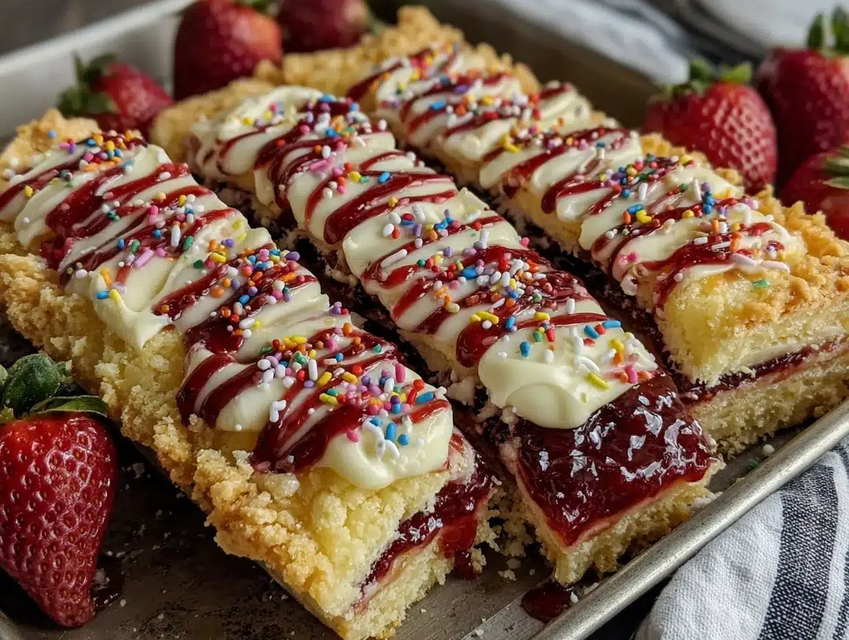 strawberry pop tart slab pie preparation steps